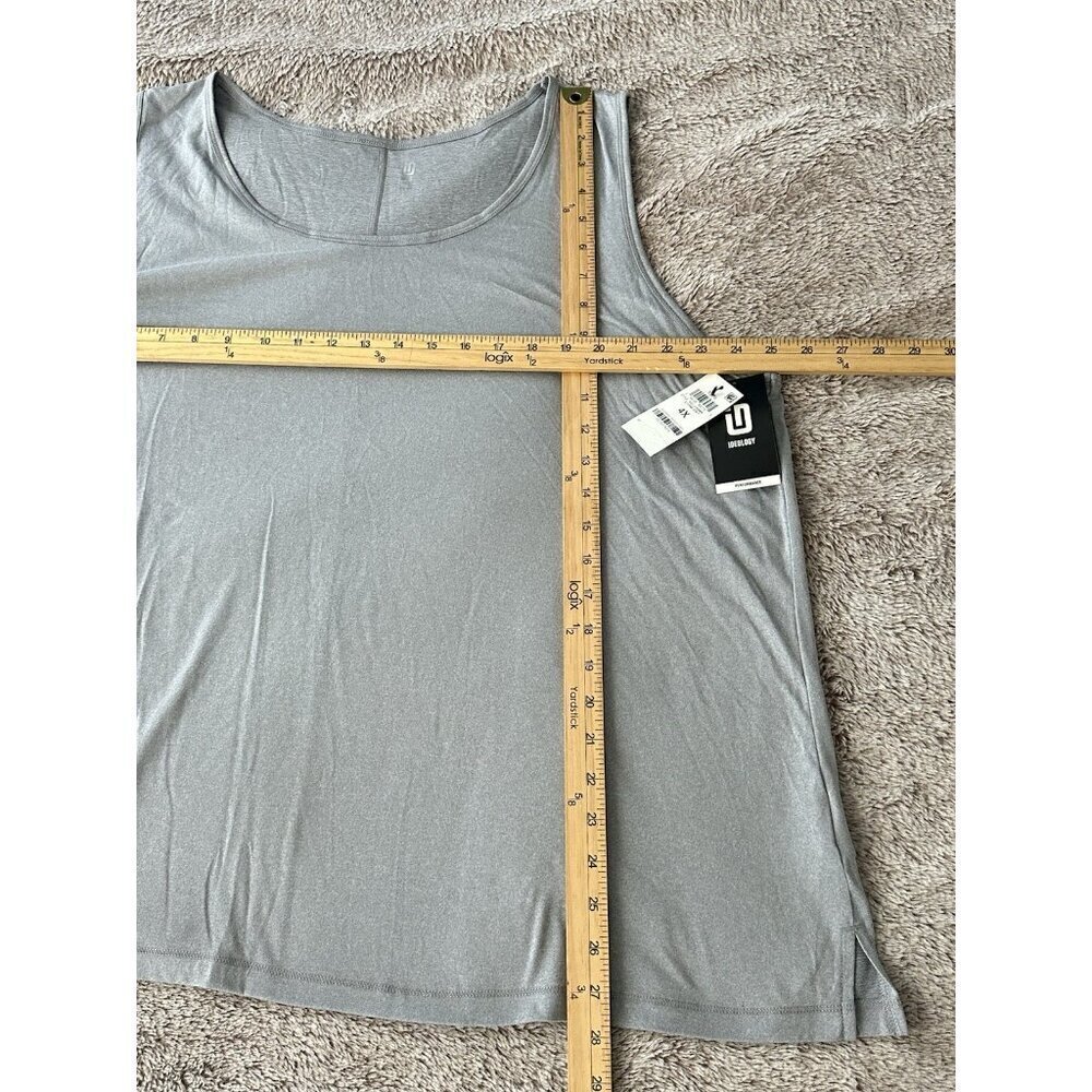 ID Ideology Plus Size Solid Essentials Crewneck Tank Top Women's Storm Gray New - Picture 10 of 10